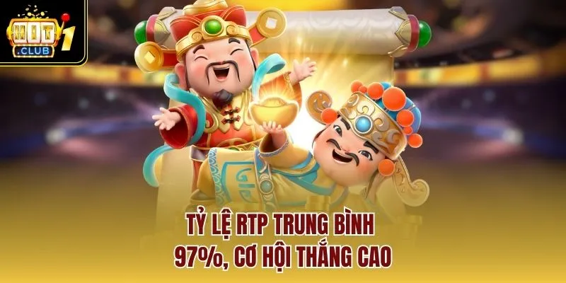 Tỷ lệ RTP trung bình 97%, cơ hội thắng cao